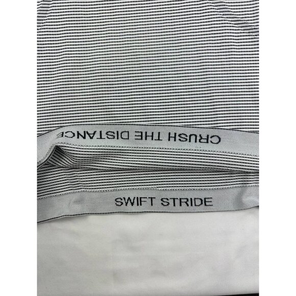 Lululemon Run Swiftly Tech SS Crew Size 6 Tempo Stripe White Black TEWL 60533 - Picture 3 of 7